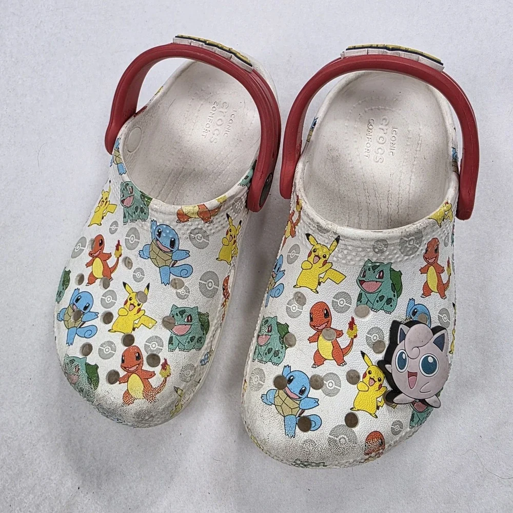 Pokémon Kids Crocs Size C10 Comfort Meets Adventure! LIMITED EDITION With Charm